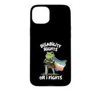Custodia per iPhone 15 Plus Funny Fight Until Disability Rights Medieval Frog Meme