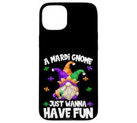 Custodia per iPhone 15 Plus Funny Gnome For Men Women Who Just Wanna Have Fun Mardi Gras