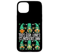 Custodia per iPhone 15 Plus Funny Gnomes For Women This Girl Loves St. Patricks Day
