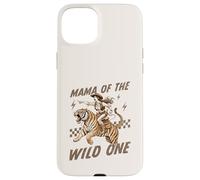 Custodia per iPhone 15 Plus Funny Mom Tiger Riding. Western Cowboy Mama of the Wild One