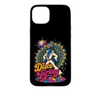 Custodia per iPhone 15 Plus Funny Peacock Disco Turkey Wrong Animal Name Stupid Joke