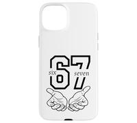 Custodia per iPhone 15 Plus Funny Six Seven 6 7 Meme Gen Alpha Slang 67 Mani