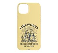 Custodia per iPhone 15 Plus Fuochi d'artificio perché l'omicidio è sbagliato Famiglia retrò