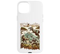 Custodia per iPhone 15 Plus Futuristic Dinosaur Battle Sci Fi Action Art Warrior