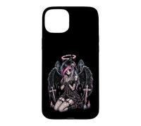 Custodia per iPhone 15 Plus Gatto gotico pastello gotico ragazza scheletro emo emo Y2K Style Angel Decay