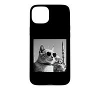 Custodia per iPhone 15 Plus Gatto Nella Moschea Türkiye E Sultan Ahmed