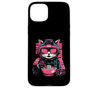 Custodia per iPhone 15 Plus Gatto Ramen Cyborg Giapponese Estetica Mecha Anime Gatto