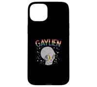 Custodia per iPhone 15 Plus Gaylien Citazione Spazio Orgoglio Sessuale Orientamento Asessuale Alien