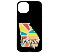 Custodia per iPhone 15 Plus Georgia Design Retro Colorato dell'Orgoglio della Georgia