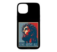 Custodia per iPhone 15 Plus Gesù Cristo Re sopra ogni fede cristiana
