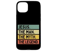 Custodia per iPhone 15 Plus Gesù L"uomo Il mito La leggenda Divertente Citazione Personalizzata