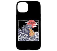 Custodia per iPhone 15 Plus Gigante Raccoon Kaiju Mangiare Pizza