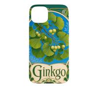 Custodia per iPhone 15 Plus Ginkgo Biloba Art Nouveau Foglie botaniche
