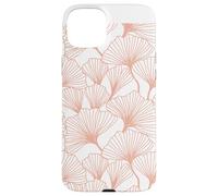 Custodia per iPhone 15 Plus Ginkgo biloba foglie rosa, retrò, vintage