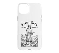 Custodia per iPhone 15 Plus Giocatore di baseball Divertente Patrono Santa Rita Sport