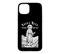 Custodia per iPhone 15 Plus Giocatore di baseball Divertente Patrono Santa Rita Sport