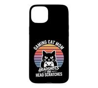 Custodia per iPhone 15 Plus Gioco Gatto Mamma Colpi Alla Testa E Graffi Testa Gamer