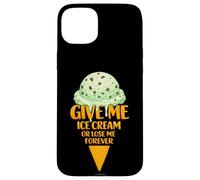 Custodia per iPhone 15 Plus Give Me Ice Cream Or Lose Me Forever | Gocce di cioccolato alla menta