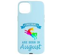 Custodia per iPhone 15 Plus Gli unicorni nascono ad agosto Birthday Pride