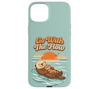 Custodia per iPhone 15 Plus Go With The Flow Sea Otter Retro Animal