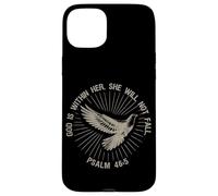 Custodia per iPhone 15 Plus God Is Within Her Psalm 46:5 Bibbia Verse Dove Arte Vintage