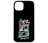 Custodia per iPhone 15 Plus Godetevi il surf Ocean City Beach Maryland Retro Style Surf