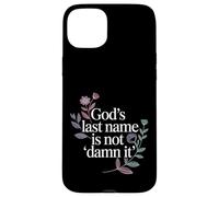 Custodia per iPhone 15 Plus God's Last Name Is Not Damn It Church Sarcasm Jokes -