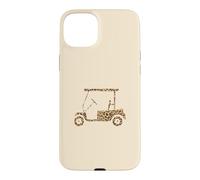 Custodia per iPhone 15 Plus Golf Cart Stampa Leopardata