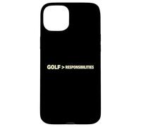 Custodia per iPhone 15 Plus Golf Weekend Early Tee Time Golf Cart Papà Pensionato Scherzo