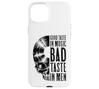 Custodia per iPhone 15 Plus Good Taste In Music Bad Taste In Men Vinyl Lover Skull LP