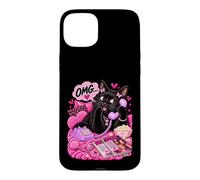 Custodia per iPhone 15 Plus Gossip Cats Purr-ty Y2K - Umorismo rosa