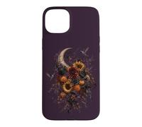 Custodia per iPhone 15 Plus Gotico Autunno Floreale Luna Girasole Zucca Colibr