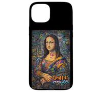 Custodia per iPhone 15 Plus Graffiti Mona Lisa Pop Art - Colorful Street Art Masterpiece