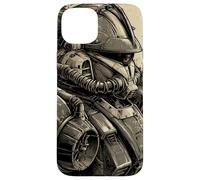 Custodia per iPhone 15 Plus Grafica giapponese vintage Mecha: Ciclope ingombrante