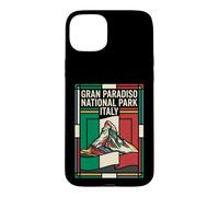 Custodia per iPhone 15 Plus Gran Paradiso Parco Nazionale Italia Bandiera Vintage Viaggio