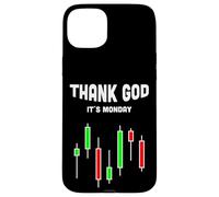 Custodia per iPhone 15 Plus Grazie a Dio il suo lunedì Stock Trader Forex Candlestick