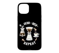 Custodia per iPhone 15 Plus Grind Brew Repeat routine caffè pour over casa