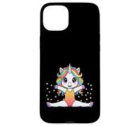 Custodia per iPhone 15 Plus Gymnastic Unicorn Cute Rainbow Kawaii Aesthetic Gymnast Girl