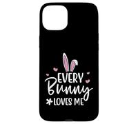Custodia per iPhone 15 Plus Happy Easter Every Bunny Sign Every Bunny Loves Me Chicks