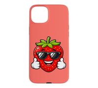 Custodia per iPhone 15 Plus Happy Strawberry Pollice Up Summer Cool Vibes