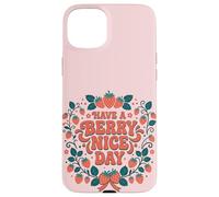 Custodia per iPhone 15 Plus Have A Berry Nice Day Retro Cute Strawberry Groovy Aesthetic