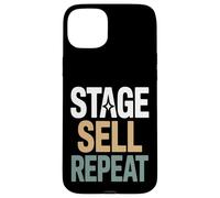 Custodia per iPhone 15 Plus Home Staging Realtor Stage Vendi Ripeti Citazione