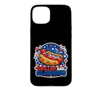 Custodia per iPhone 15 Plus "Hot dog patriottico alla griglia e glorioso"