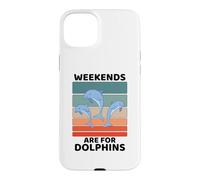 Custodia per iPhone 15 Plus I fine settimana degli amanti degli animali delfini vintage sono per i delfini