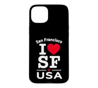 Custodia per iPhone 15 Plus I Heart San Francisco I Love SF USA Californ Graphic Design