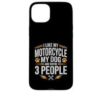 Custodia per iPhone 15 Plus I Like My Motorcycle My Dog and Maybe 3People Divertente Biker