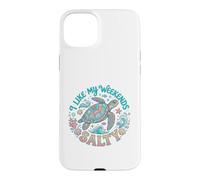 Custodia per iPhone 15 Plus I Like My Weekends Salty Sea Turtle Beach Lover
