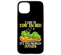 Custodia per iPhone 15 Plus I like to Stay in "Bed" It’s Too Peopley Outside, Dinosaur