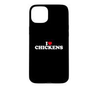 Custodia per iPhone 15 Plus I Love Chickens