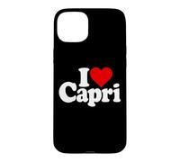 Custodia per iPhone 15 Plus I LOVE HEART CAPRI ITALIA CAMPANIA